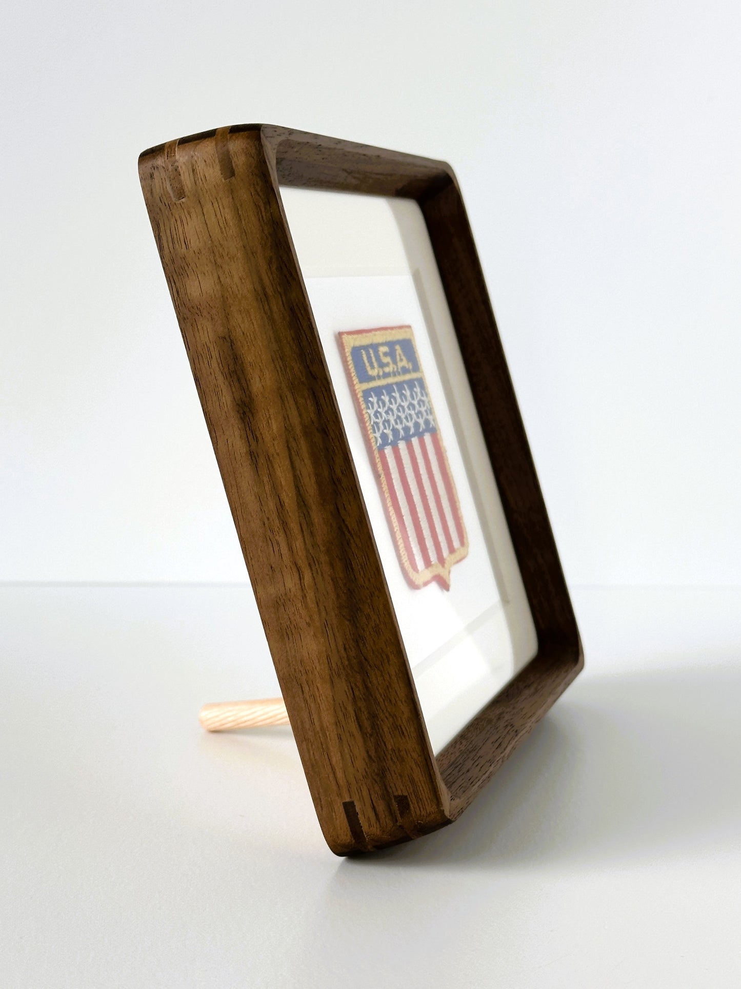 American Banner Flag Framed Vintage Travel Patch