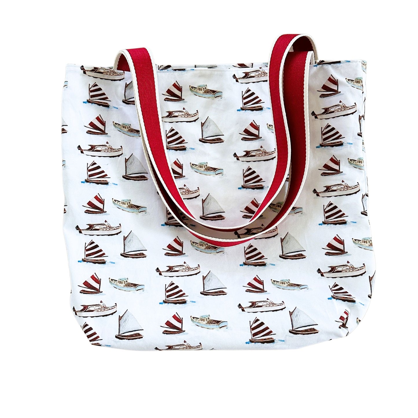 American Boats Fabric Design Tote Bag