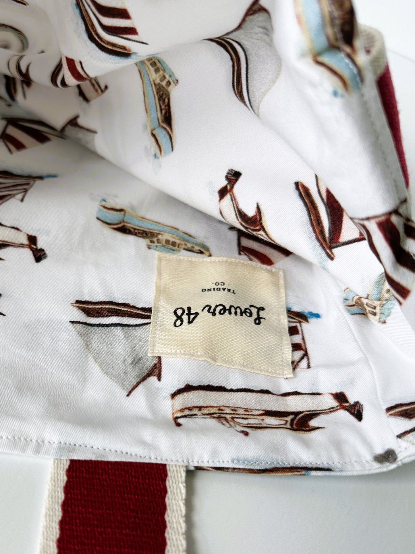 American Boats Fabric Design Tote Bag