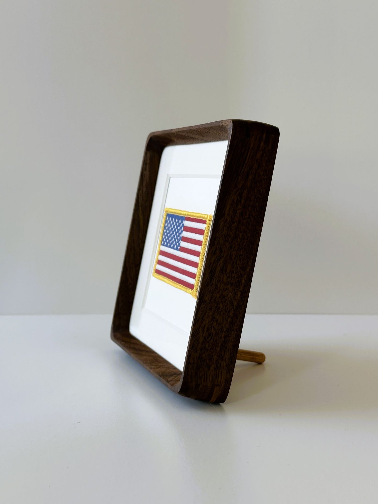 American Flag Framed Vintage Travel Patch