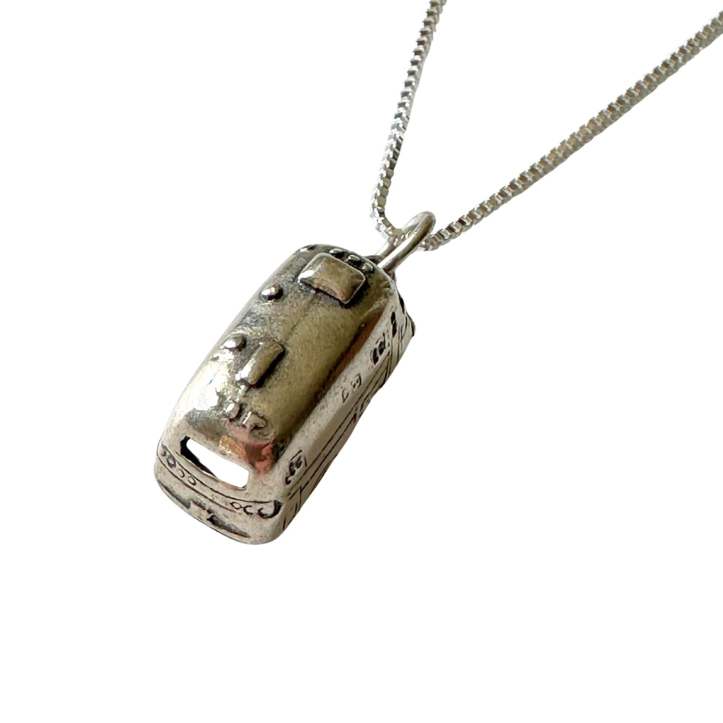 American Road Trip RV Sterling Silver Charm on New 18 Inch Sterling Silver Necklace