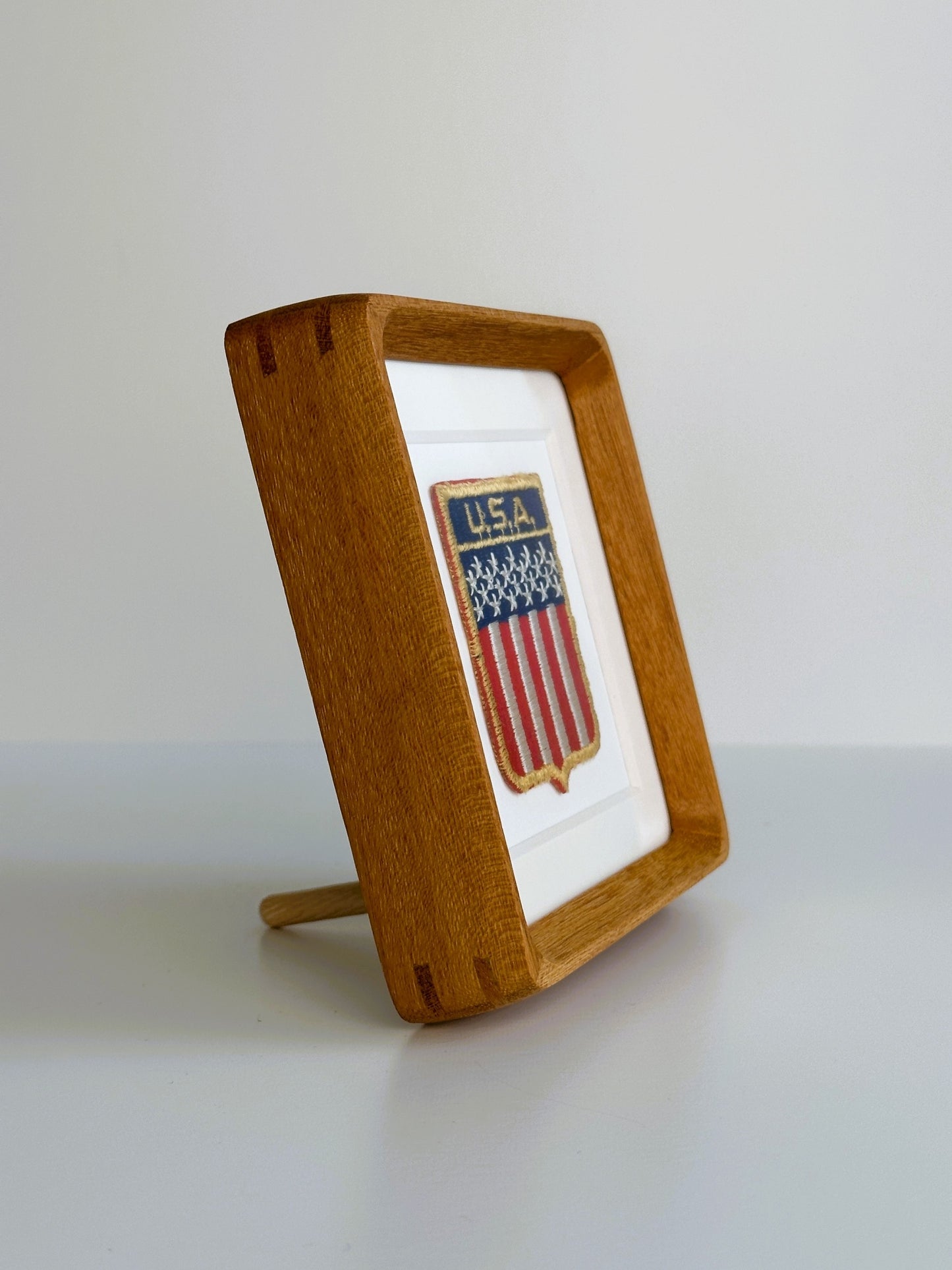 American Banner Flag Vintage Framed Travel Patch