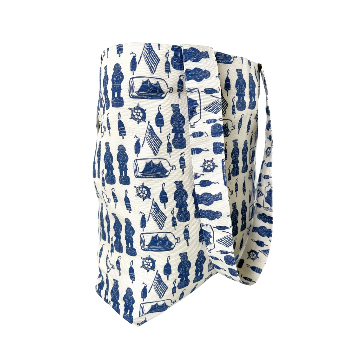 American Nautical Souvenirs Block Print Design Large Tote Bag