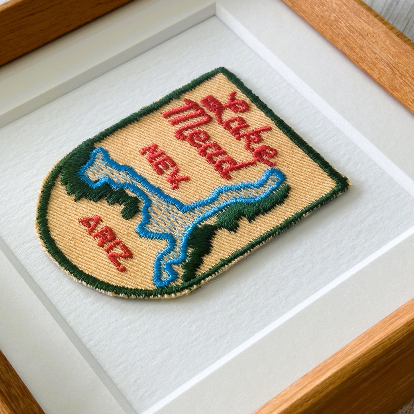 Arizona Nevada Lake Mead Vintage Framed Travel Patch