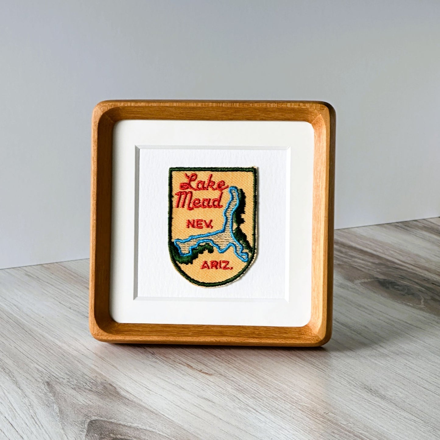 Arizona Nevada Lake Mead Vintage Framed Travel Patch