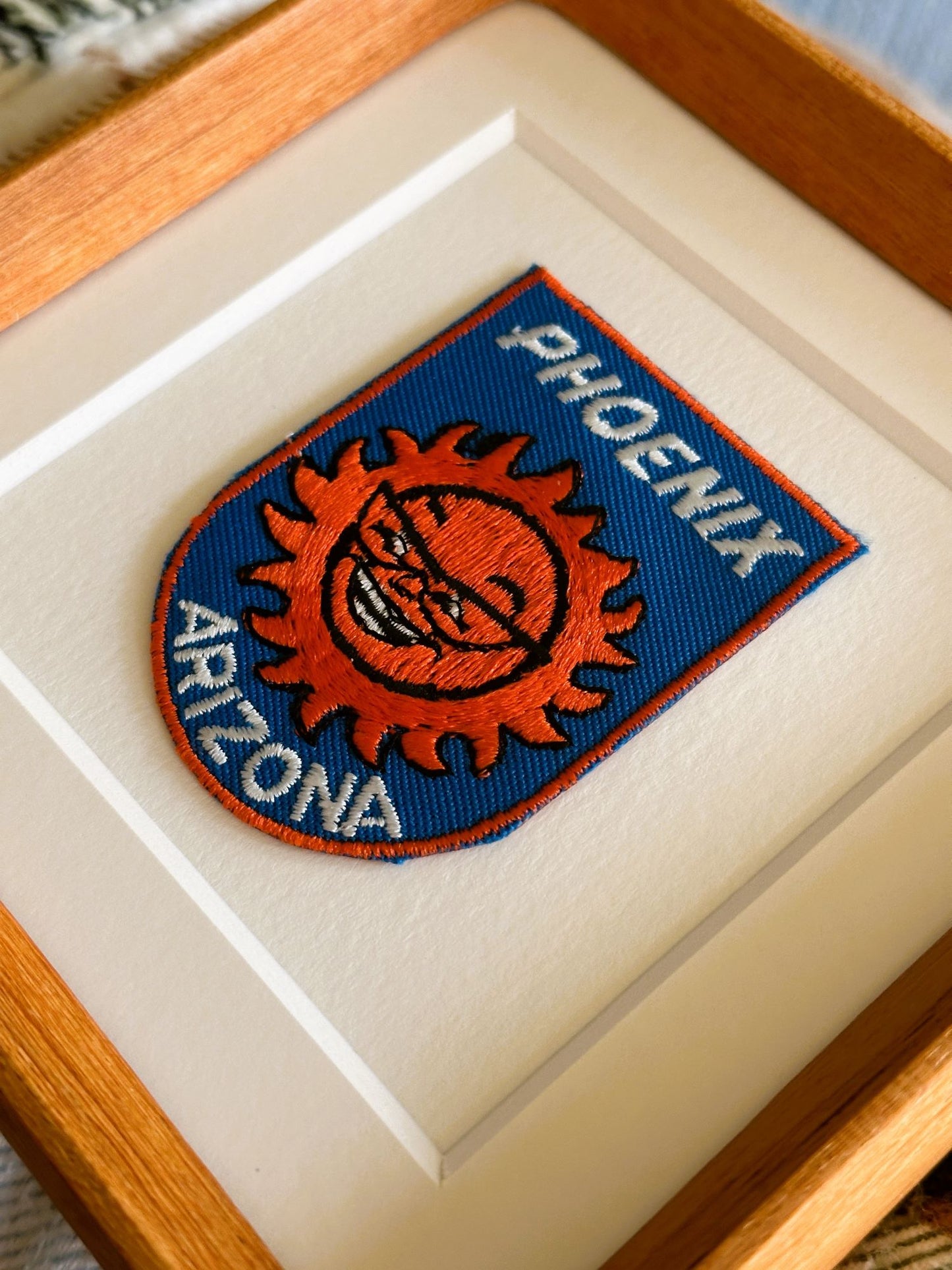 Arizona Phoenix Sun Vintage Patch Wood Framed