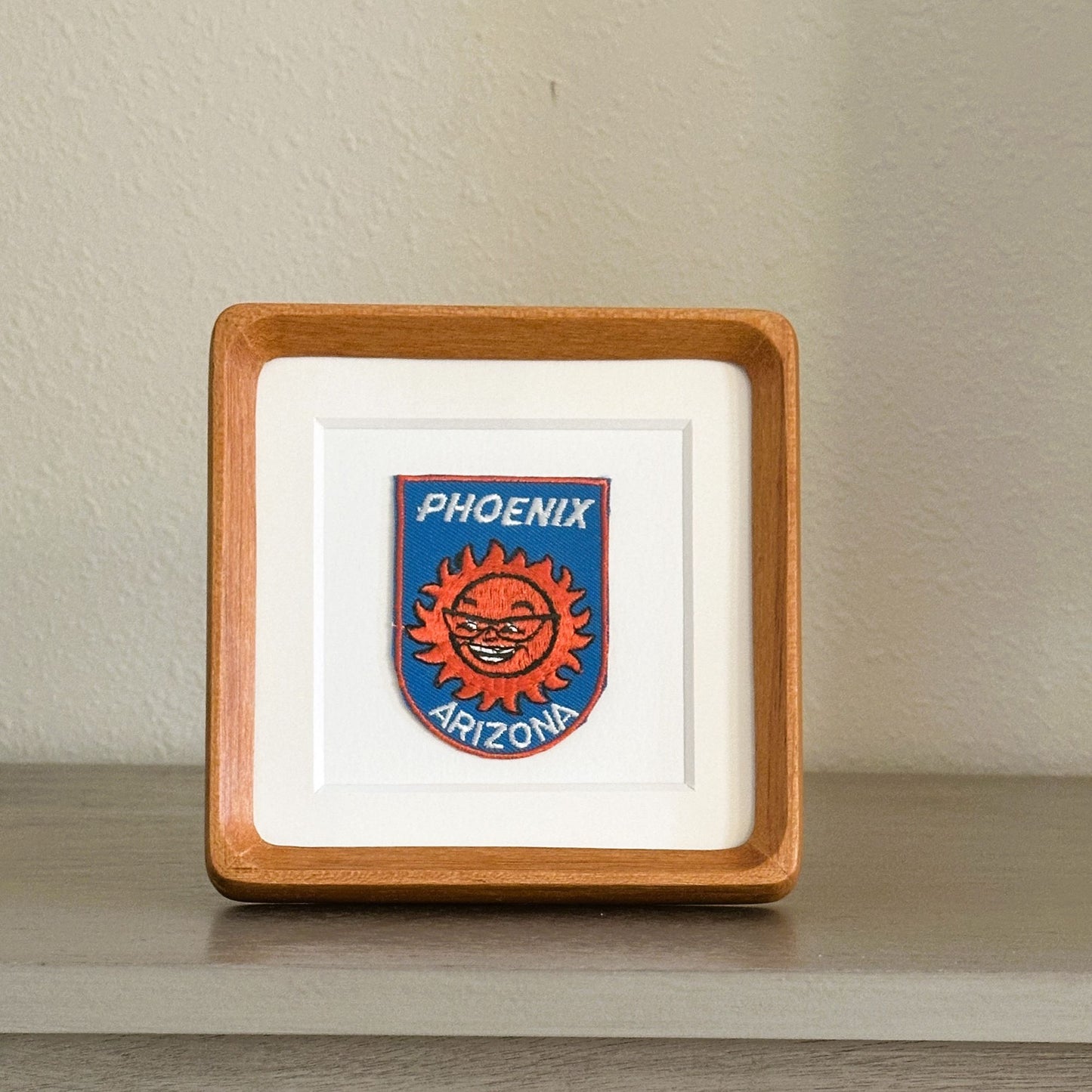 Arizona Phoenix Sun Vintage Patch Wood Framed