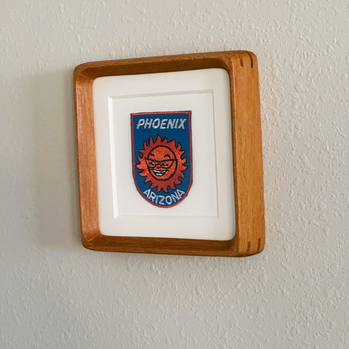 Arizona Phoenix Sun Vintage Patch Wood Framed
