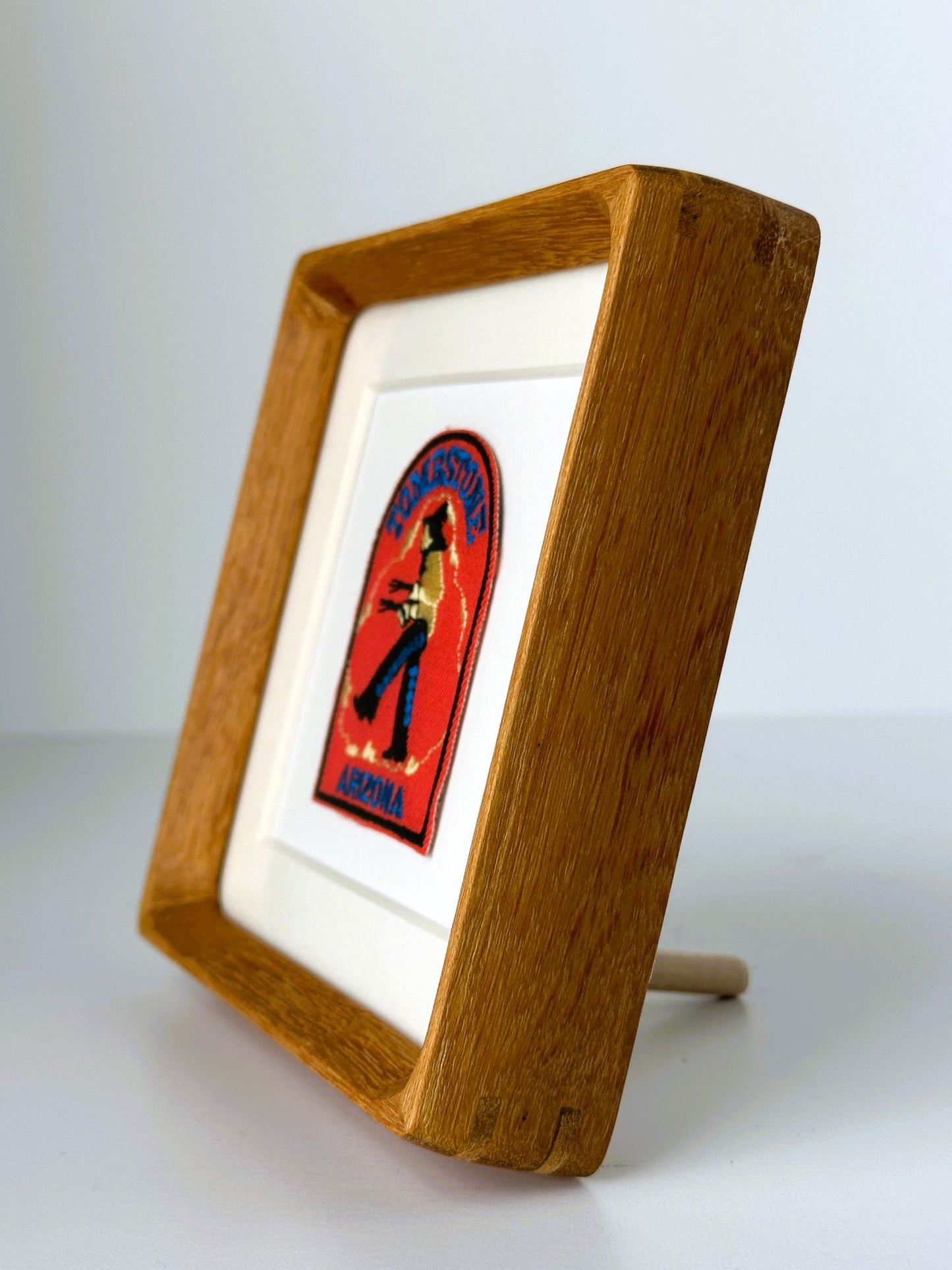 Arizona Tombstone Old Western Vintage Patch Wood Framed