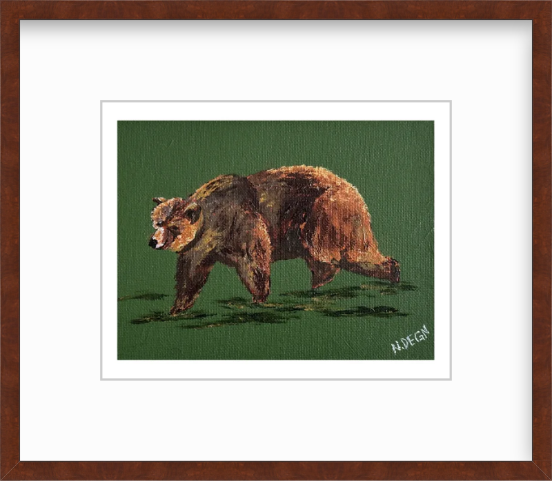 Wyoming Grizzly Bear Painting Giclee Art Print