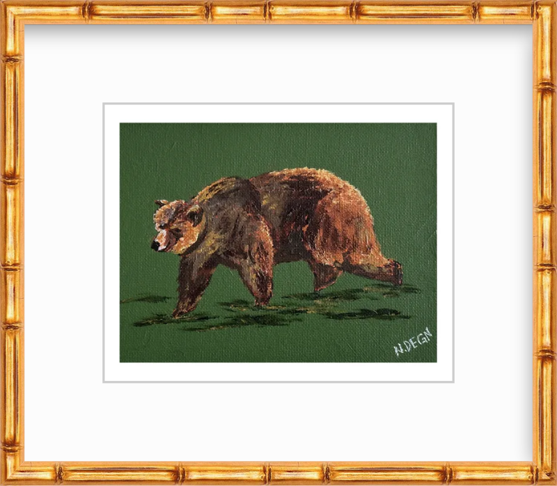 Wyoming Grizzly Bear Painting Giclee Art Print