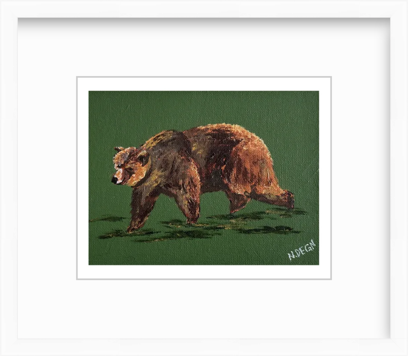 Wyoming Grizzly Bear Painting Giclee Art Print