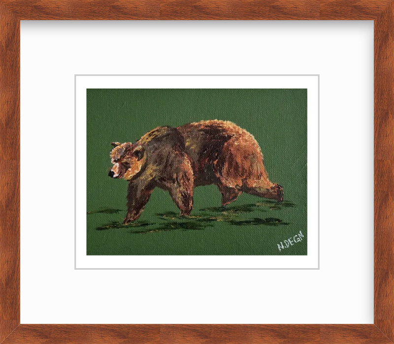 Wyoming Grizzly Bear Painting Giclee Art Print