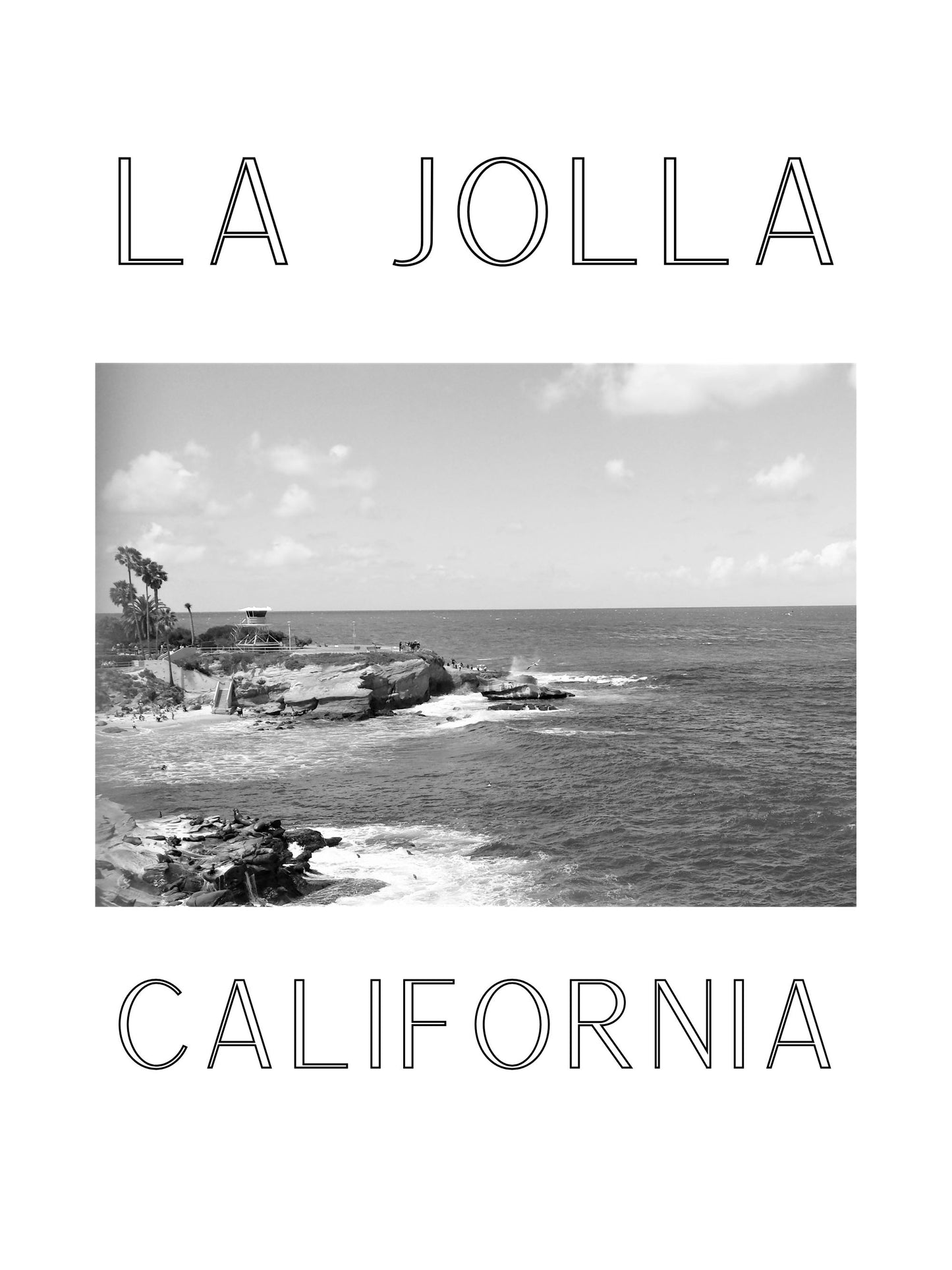 California La Jolla Cove Giclee Travel Print