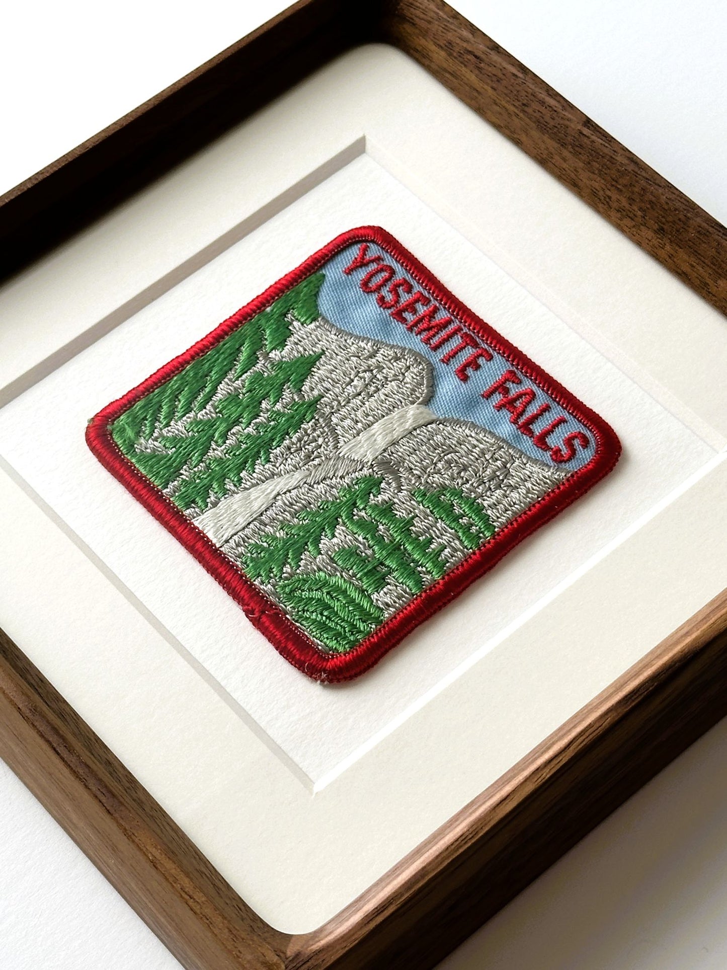 California Yosemite Falls Framed Vintage Travel Patch