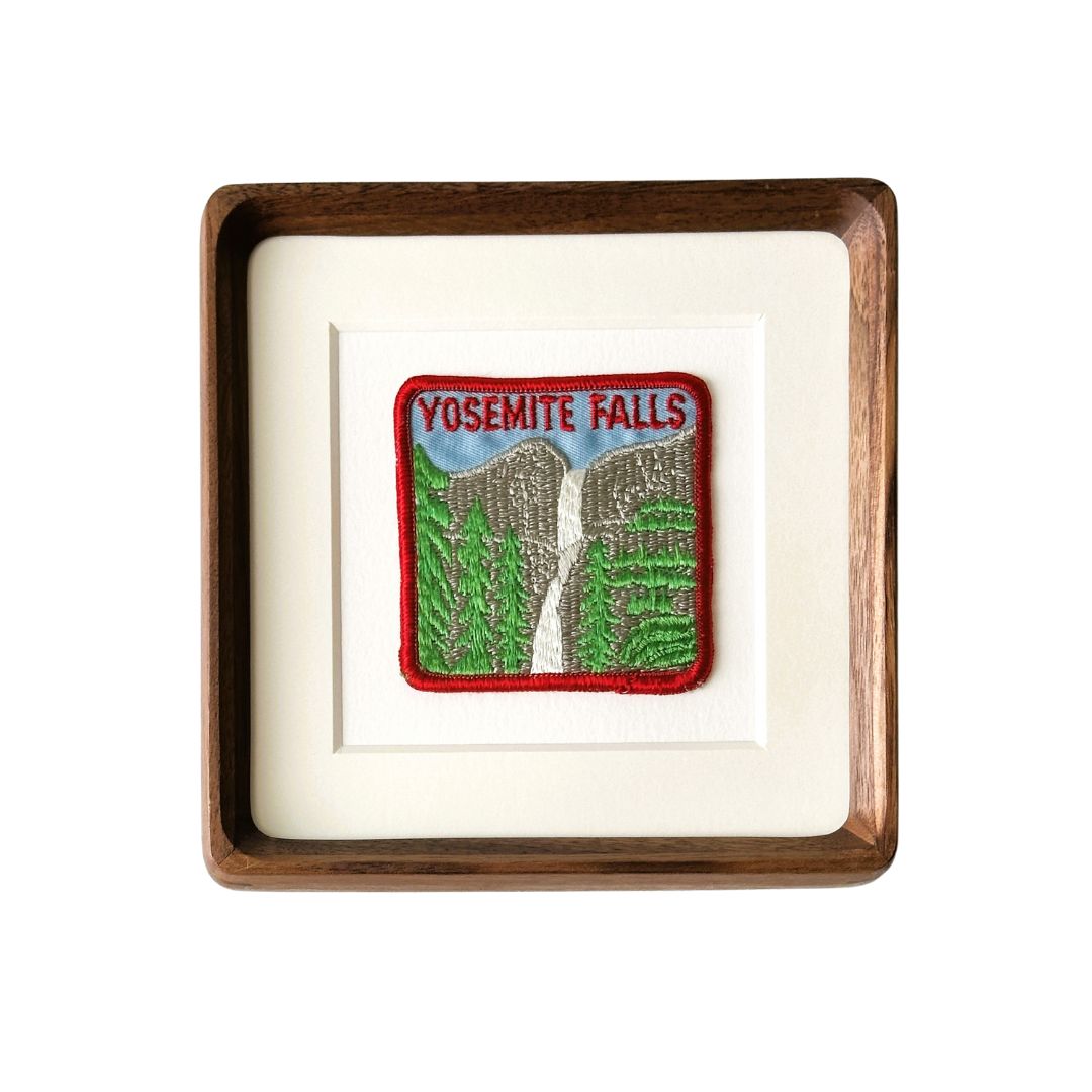 California Yosemite Falls Framed Vintage Travel Patch