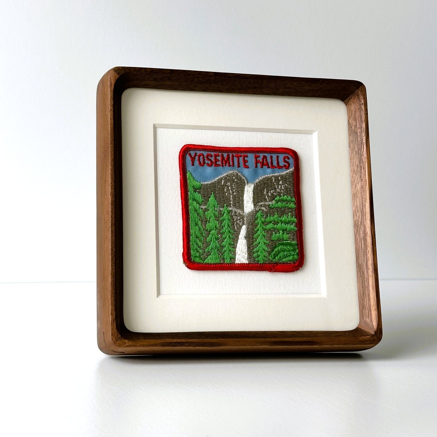 California Yosemite Falls Framed Vintage Travel Patch