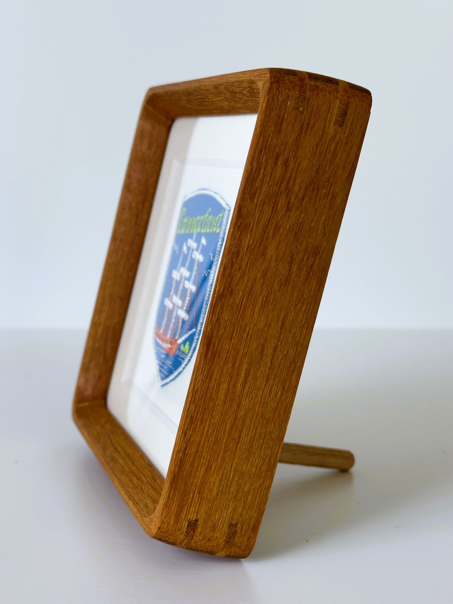 Connecticut Tall Ship Vintage Wood Framed Travel Patch