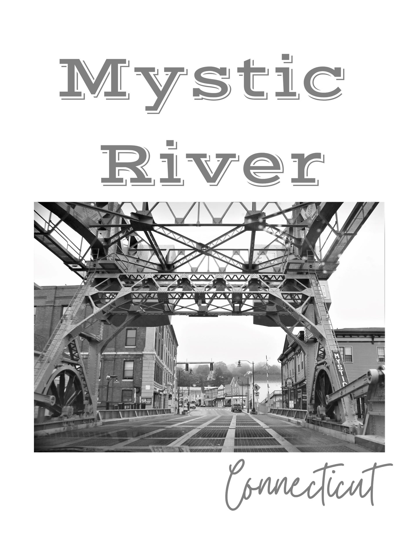 Connecticut Mystic River Giclee Travel Print