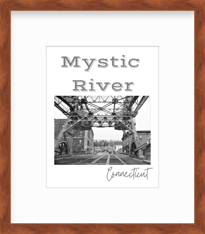 Connecticut Mystic River Giclee Travel Print