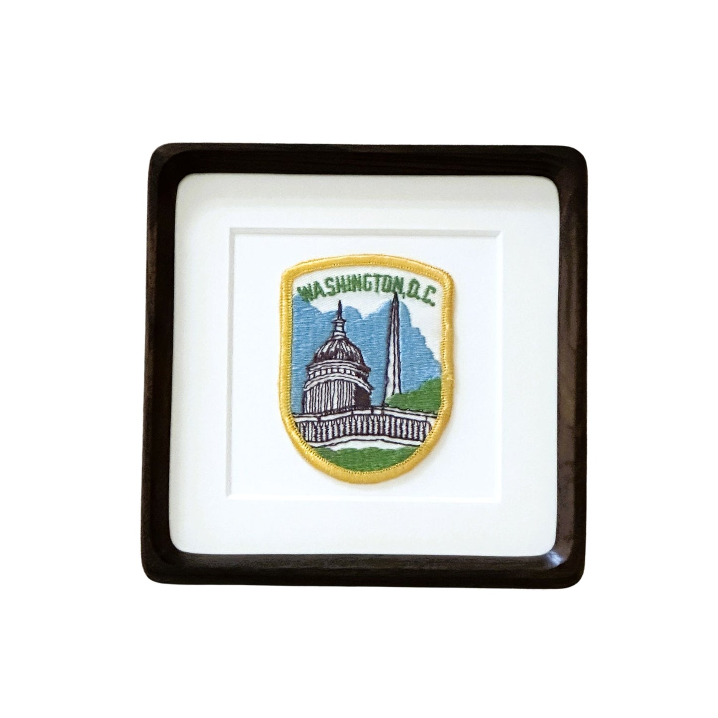 DC Washington Monument National Mall Framed Vintage Travel Patch