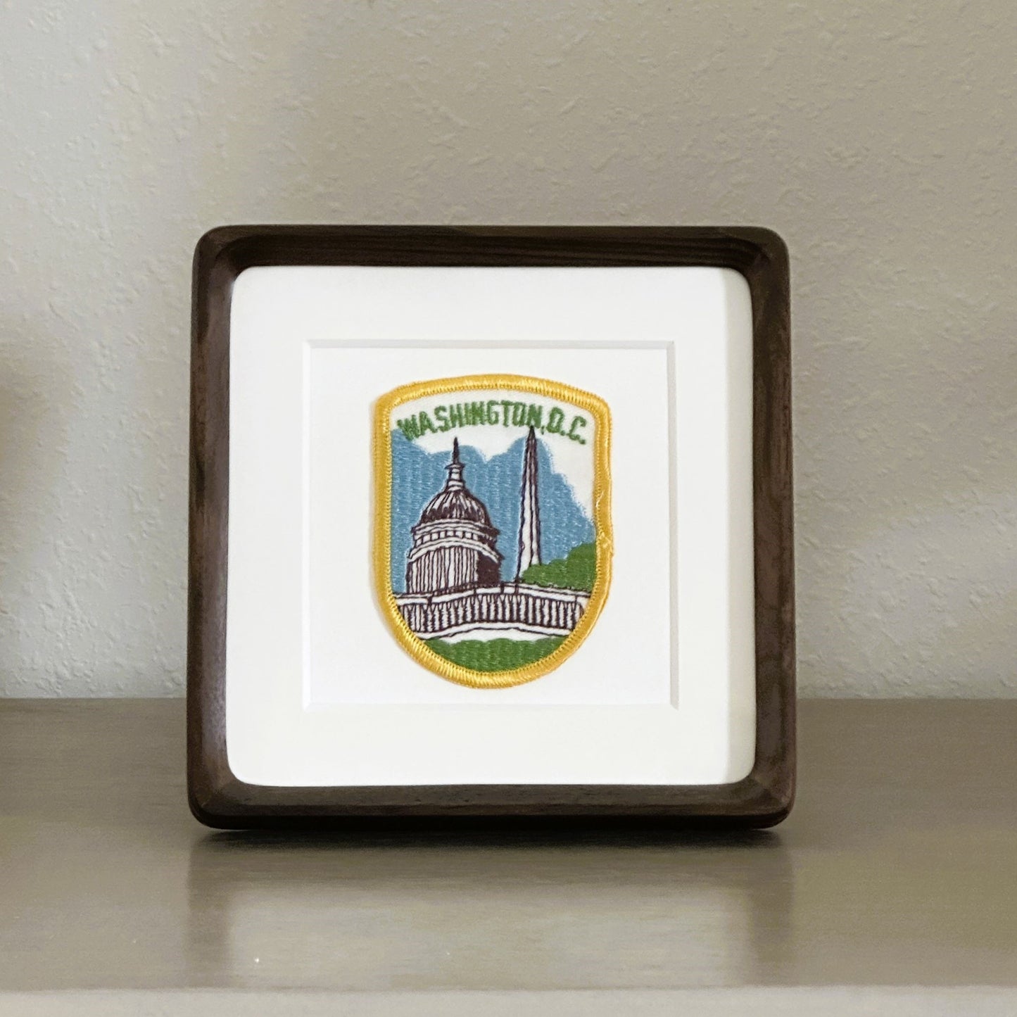 DC Washington Monument National Mall Framed Vintage Travel Patch