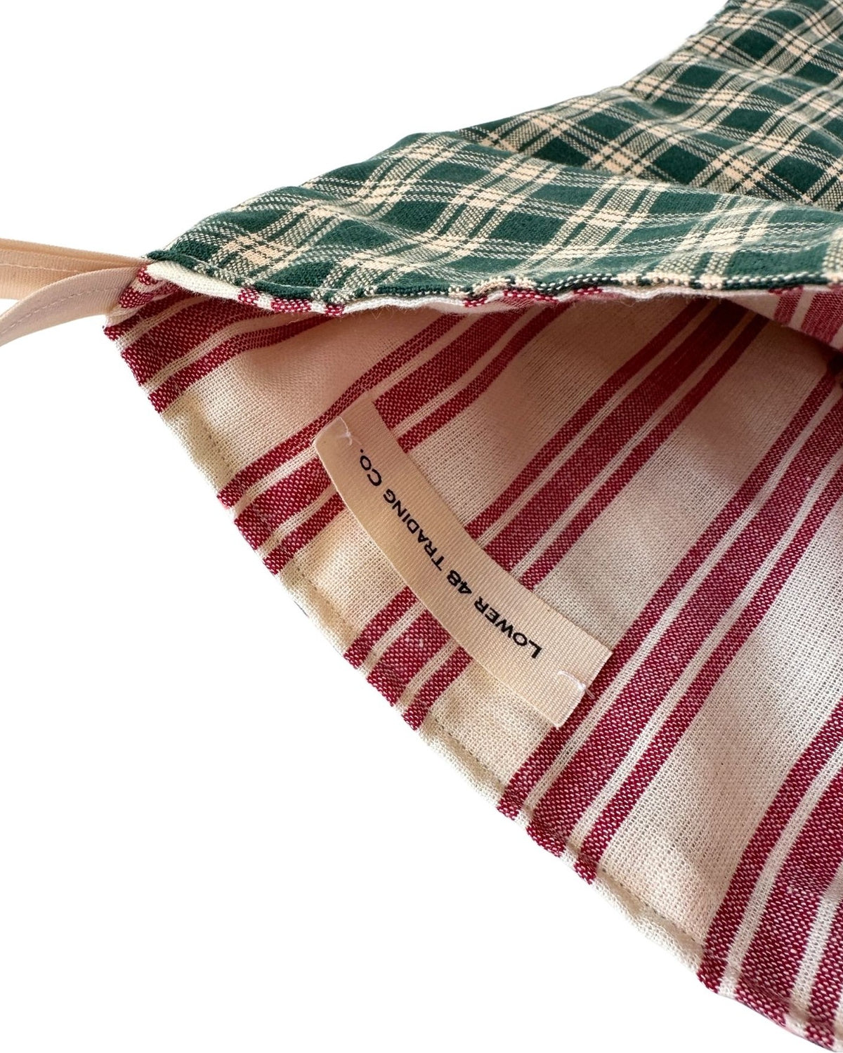 DC Washington Jefferson Memorial Cherry Blossoms Vintage Hand Printed Linen Freshly Sewn Stocking