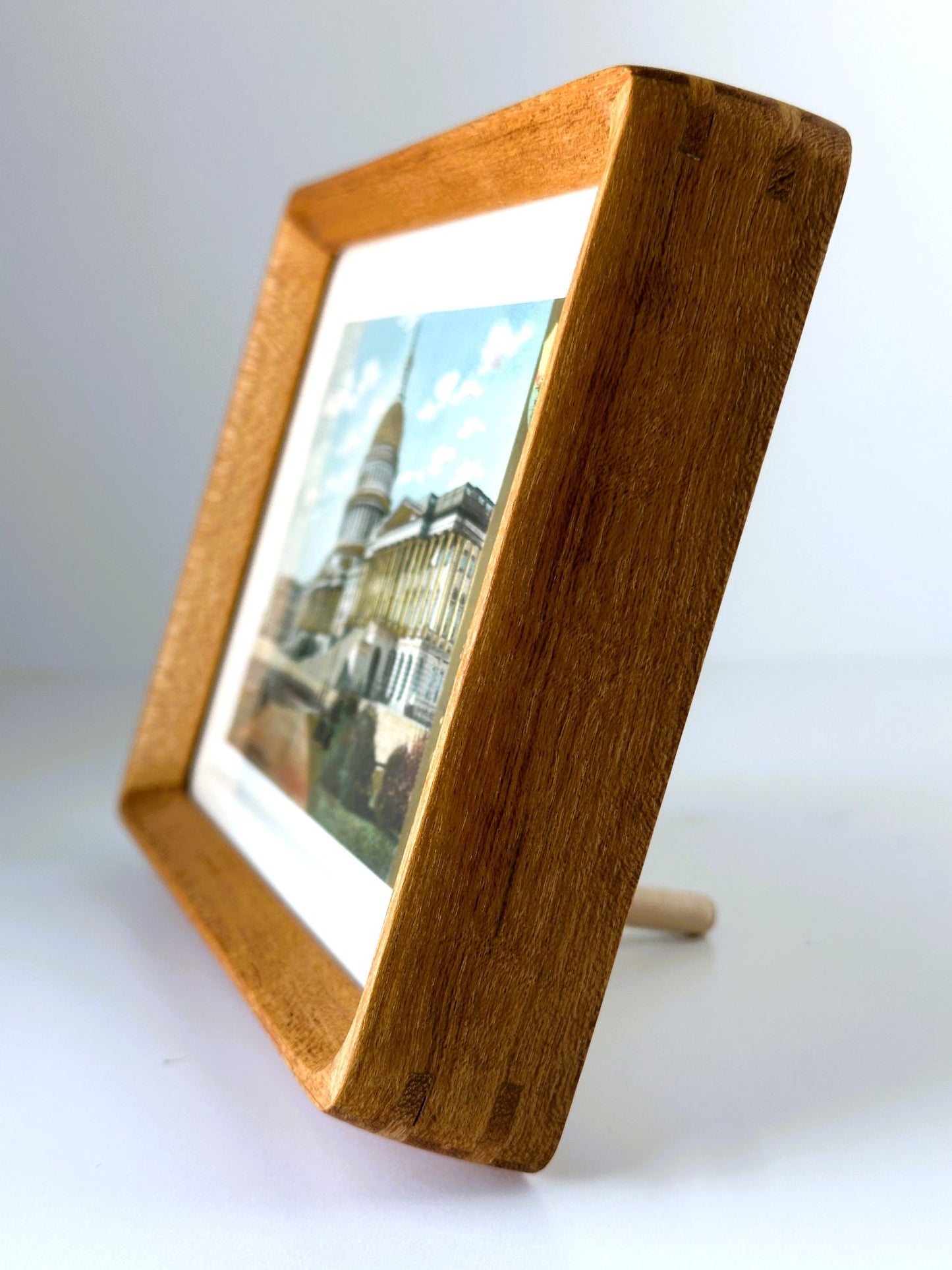 DC Washington US Capitol 1910 Circa Gold Embossed Vintage Postcard Solid Wood Framed