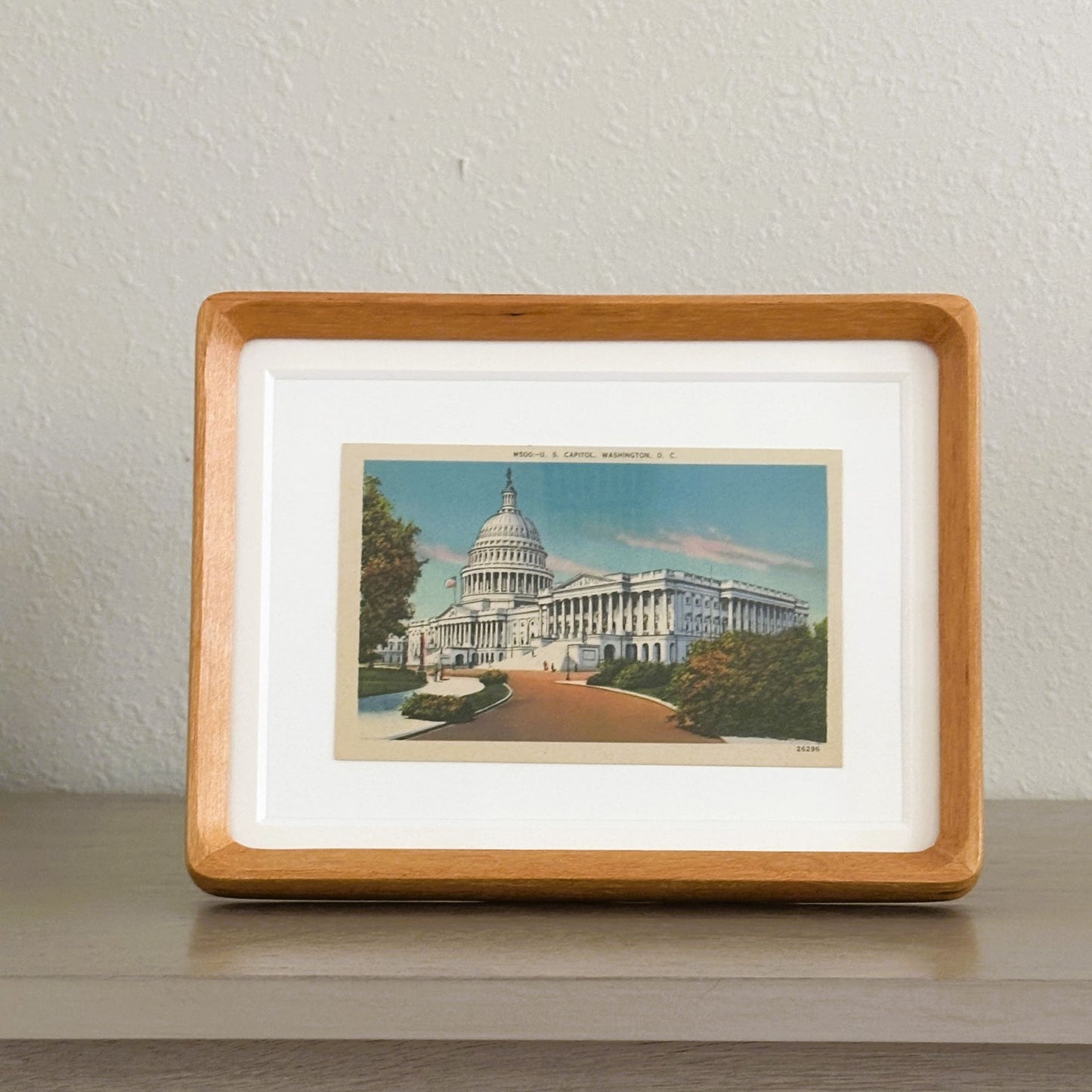 DC US Capitol Framed Vintage Postcard, Washington DC