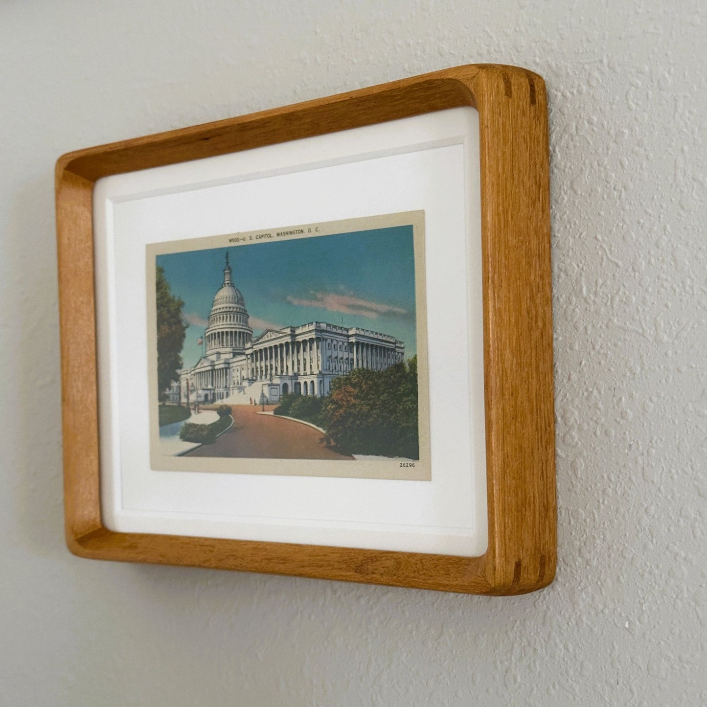 DC US Capitol Framed Vintage Postcard, Washington DC