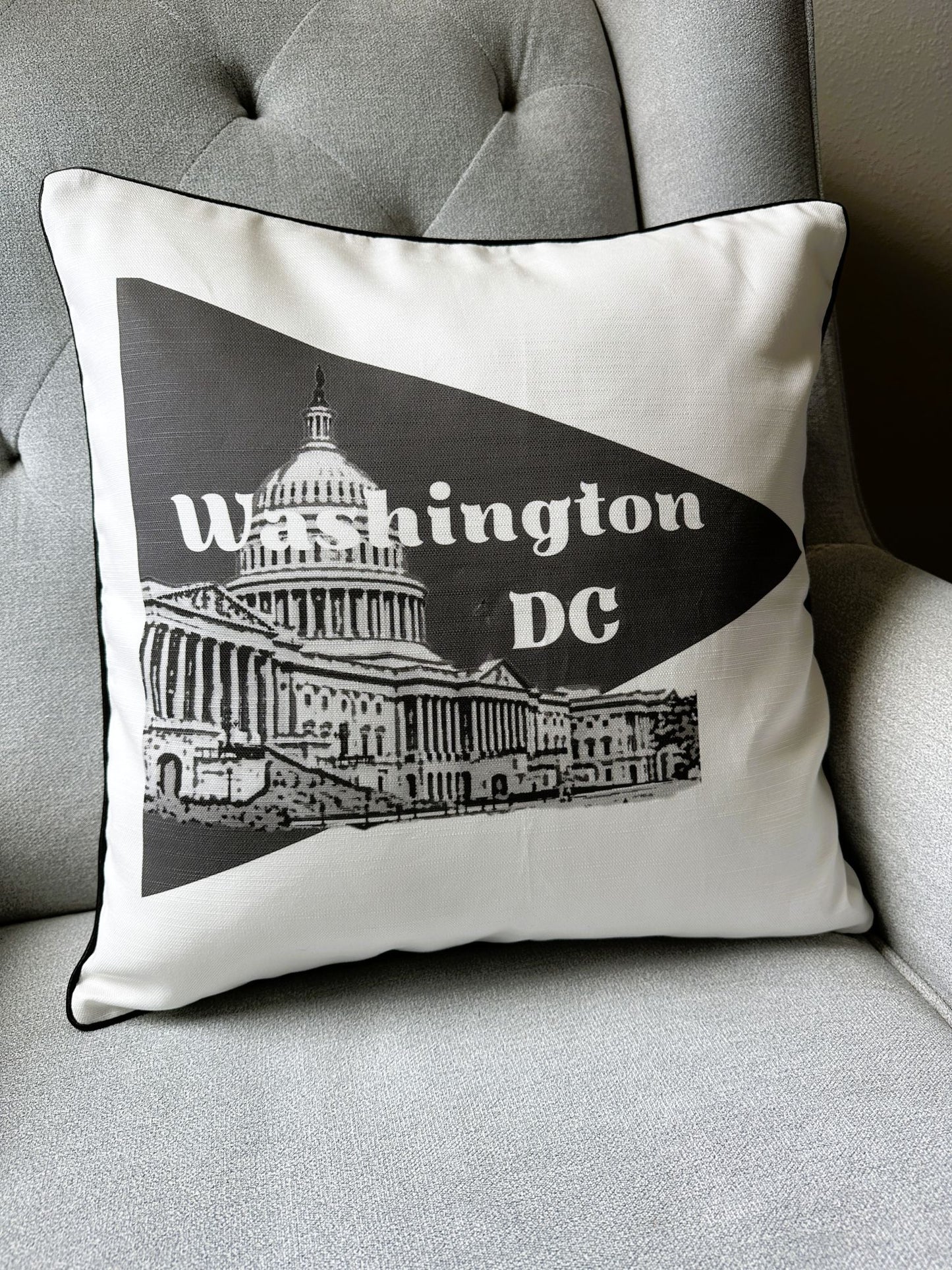 DC Washington Pennant Design Throw Pillow