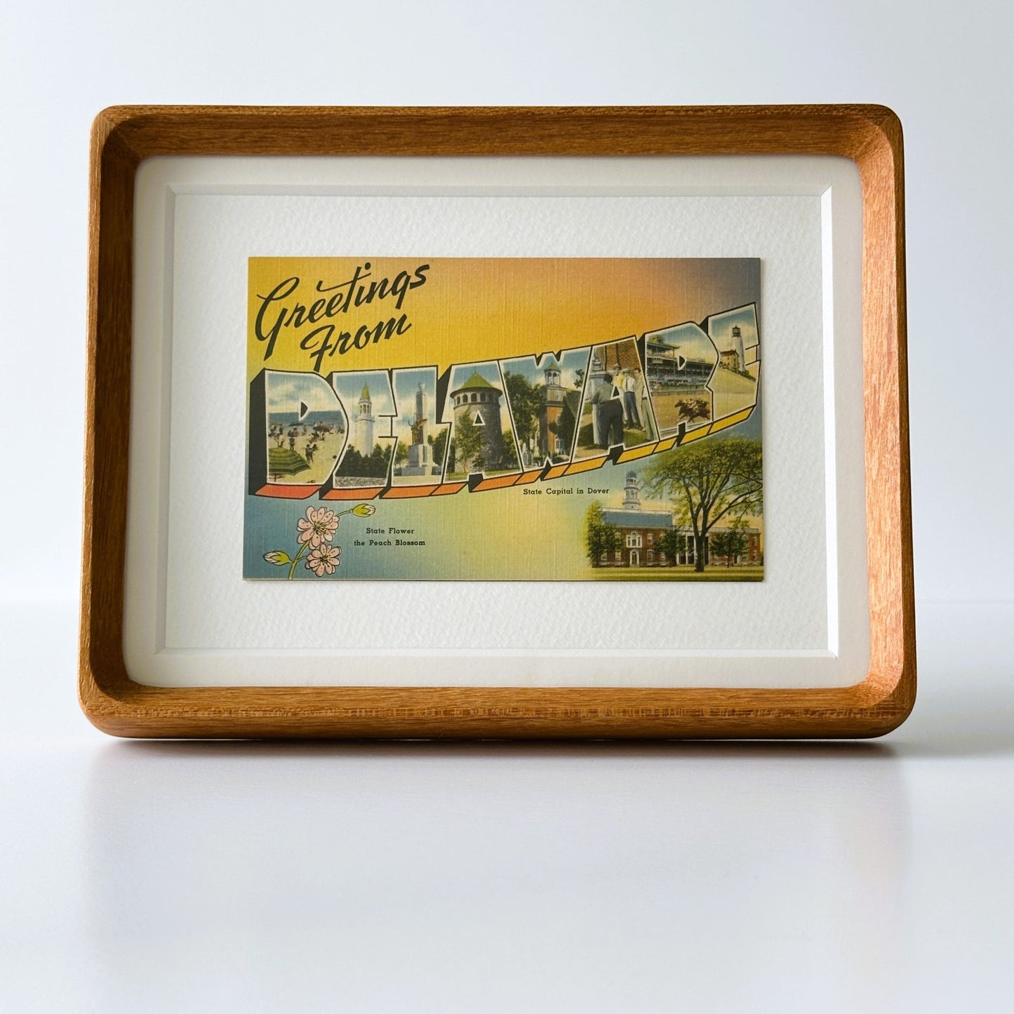 Delaware, Greetings From Delaware Framed Vintage Postcard