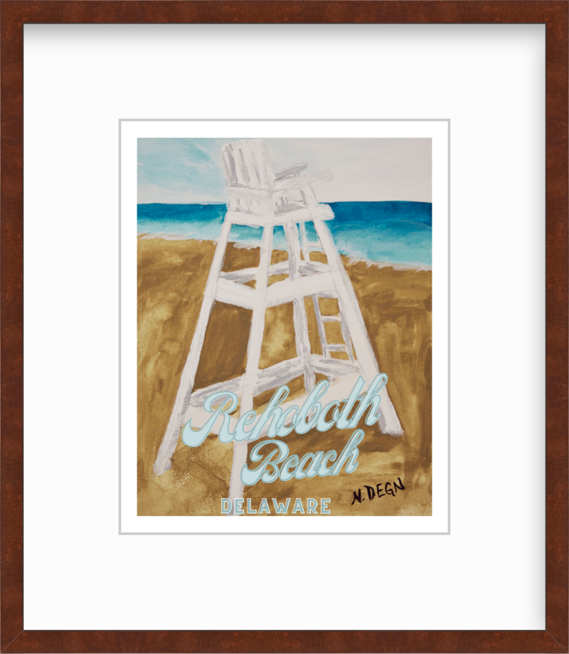 Delaware Rehoboth Beach Art Giclee Travel Print