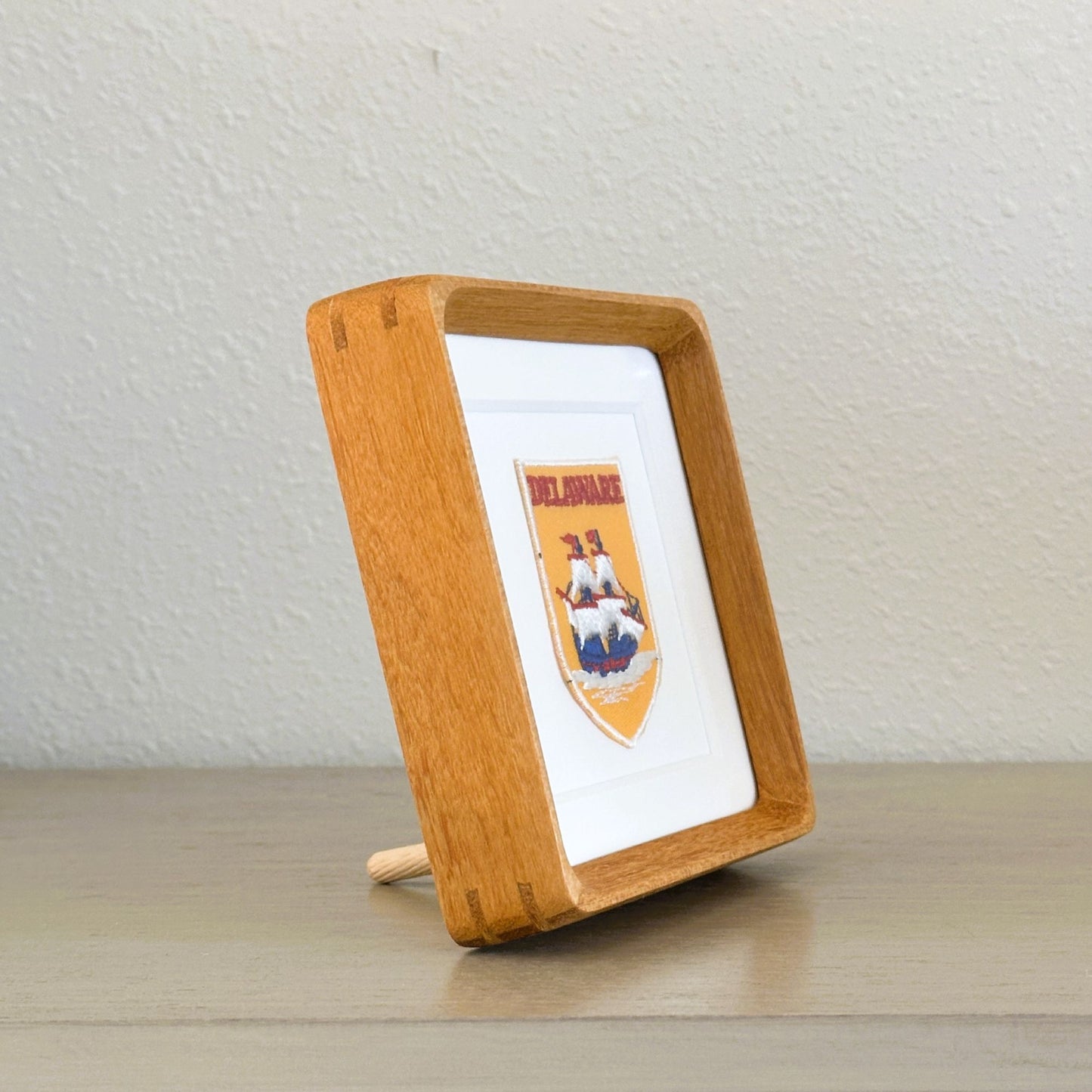 Delaware Tall Ship Vintage Framed Travel Patch