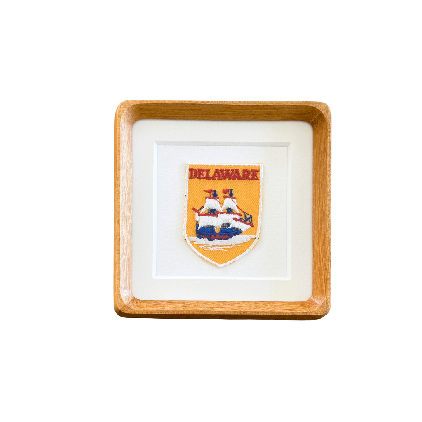 Delaware Tall Ship Vintage Framed Travel Patch