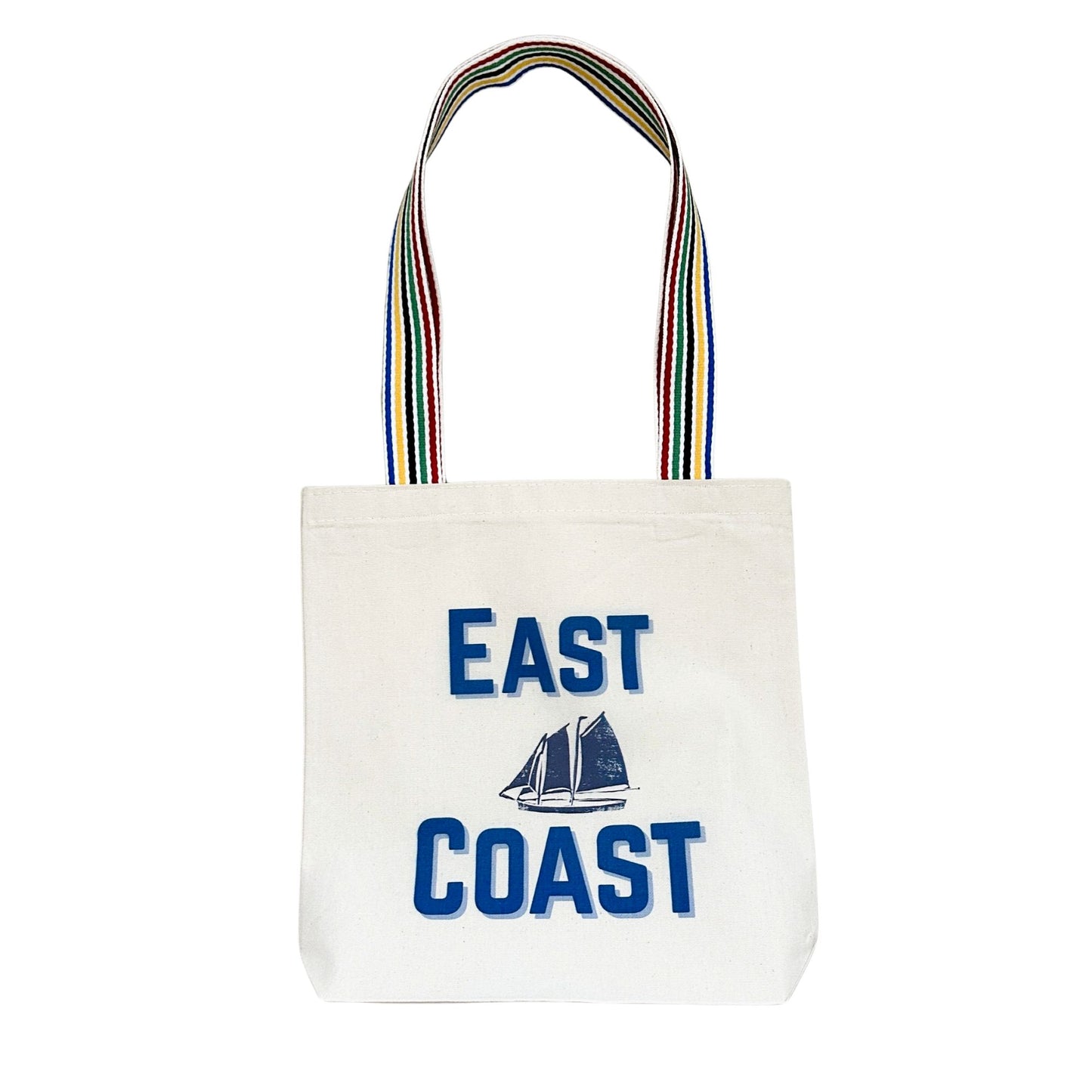 East Coast Sailboat Block Print Tote Bag