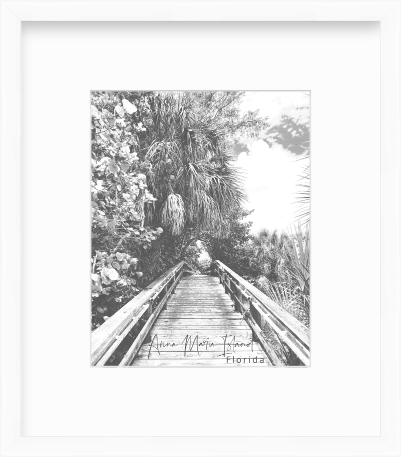Florida Anna Maria Island Beach Walkway Giclee Travel Print