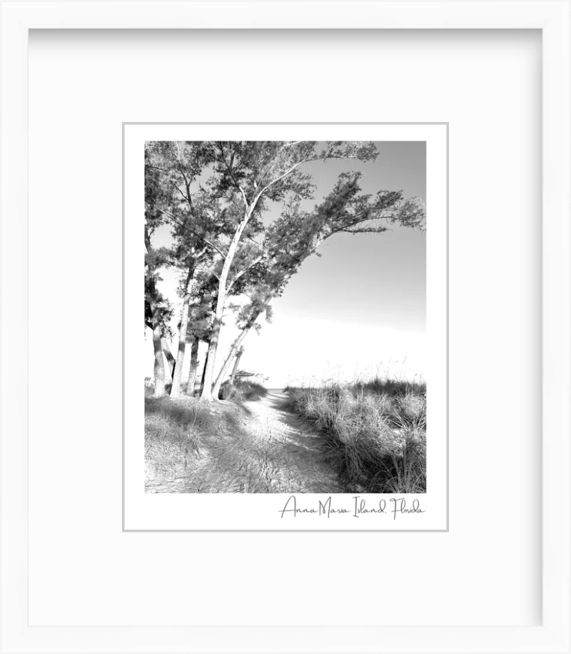 Florida Anna Maria Island Coquina Beach Path Giclee Travel Print