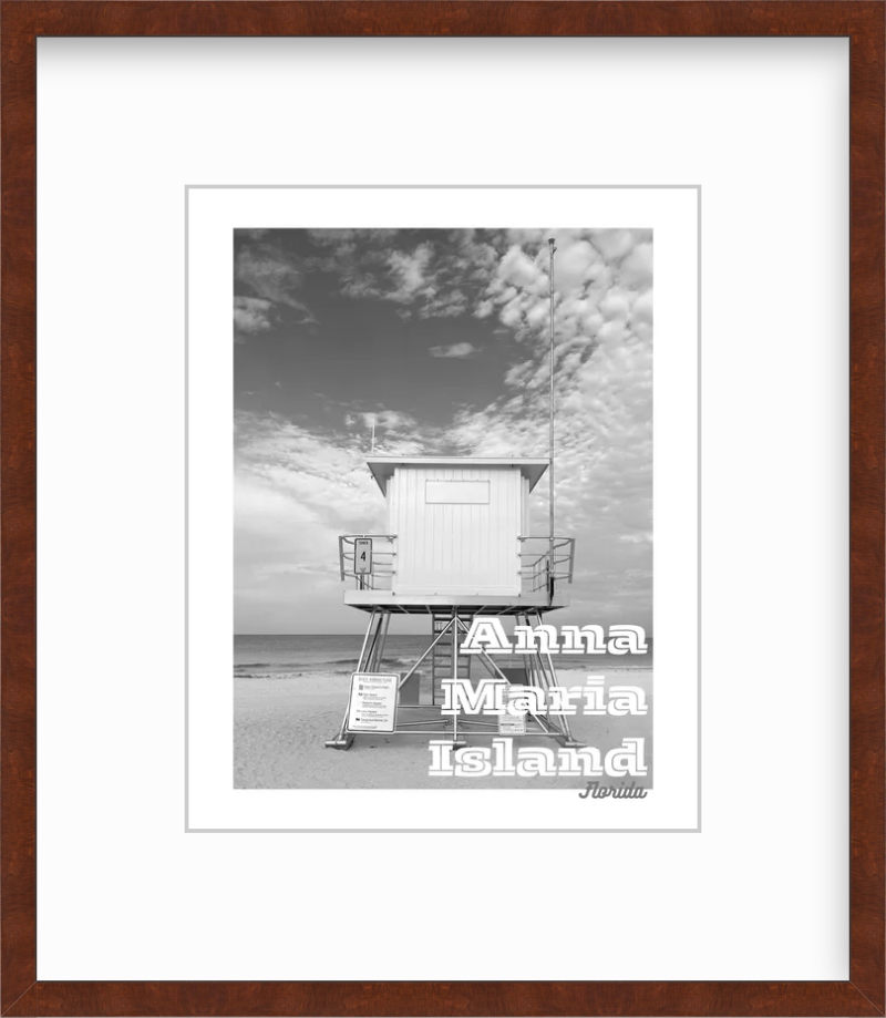 Florida Anna Maria Island Tower 4 Lifeguard Station Giclee Travel Print
