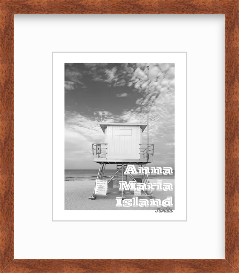 Florida Anna Maria Island Tower 4 Lifeguard Station Giclee Travel Print