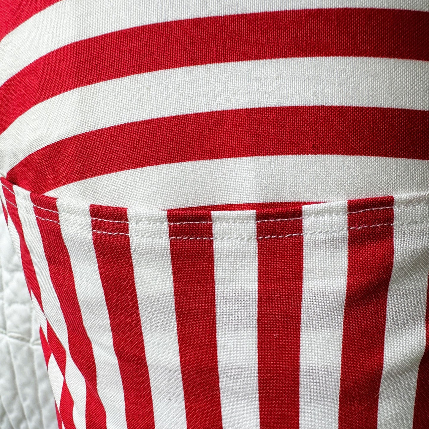 Florida Daytona Beach Vintage Blue Pennant on New Woven Red and White Striped Throw Pillow