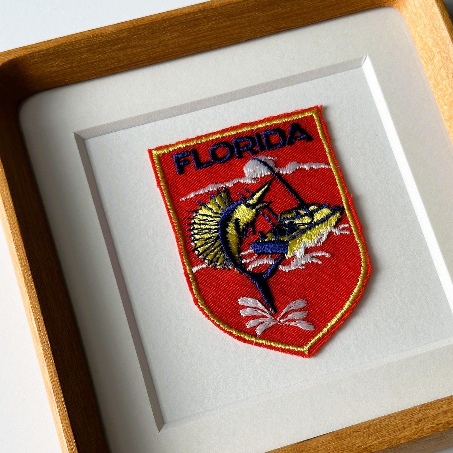Florida Fishing and Boating Vintage Framed Travel Patch