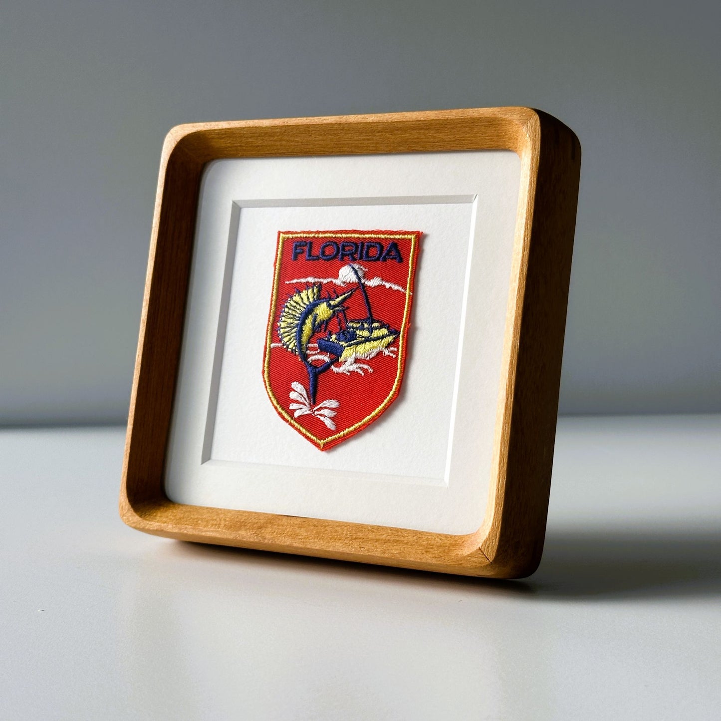 Florida Fishing and Boating Vintage Framed Travel Patch