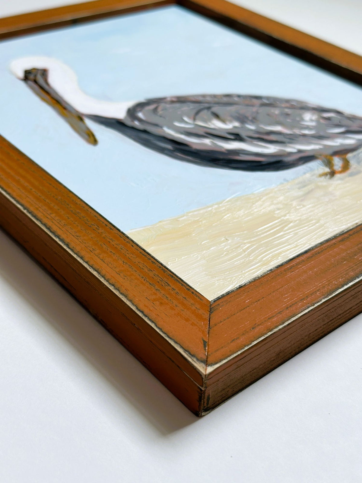 Florida Pelican Original Painting on Panel by Nikki Degn Wood Framed