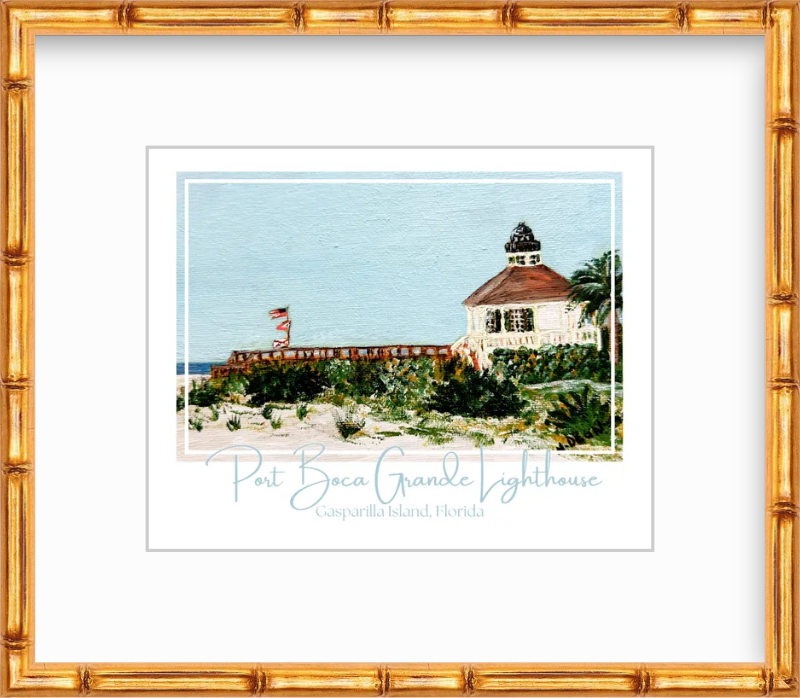 Florida Boca Grande Lighthouse Art Giclee Travel Print