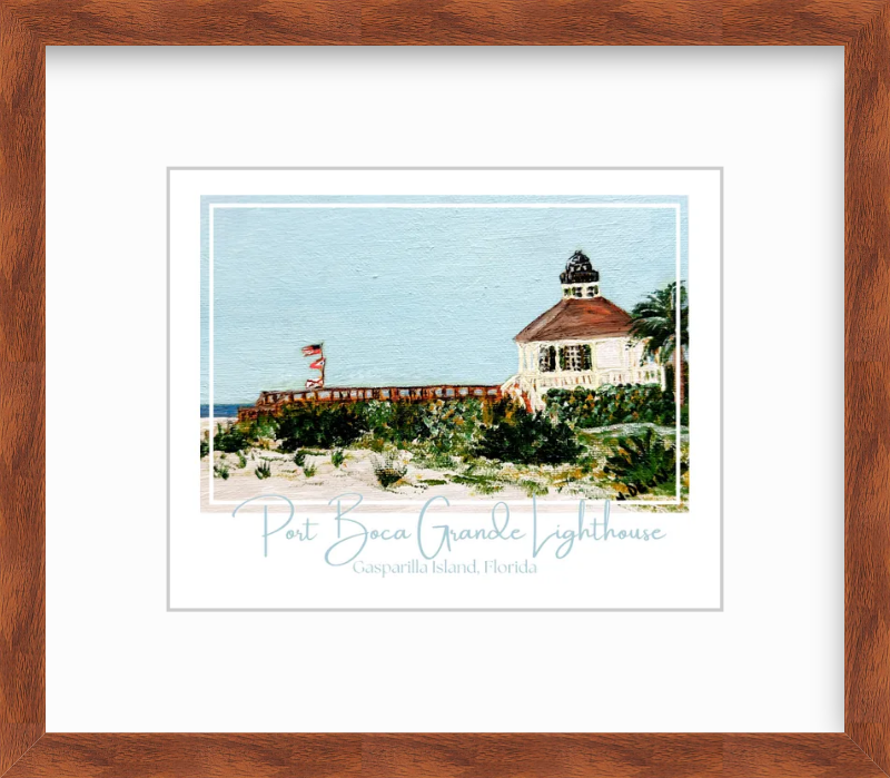 Florida Boca Grande Lighthouse Art Giclee Travel Print