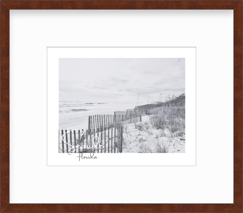Florida Seaside Beach Fences Giclee Travel Print