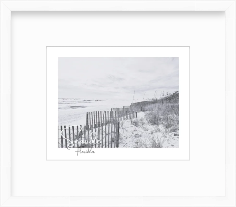 Florida Seaside Beach Fences Giclee Travel Print