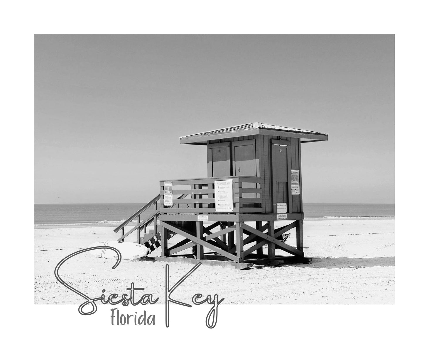 Florida Siesta Key Lifeguard Station Giclee Travel Print