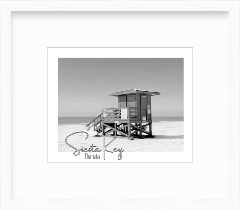 Florida Siesta Key Lifeguard Station Giclee Travel Print
